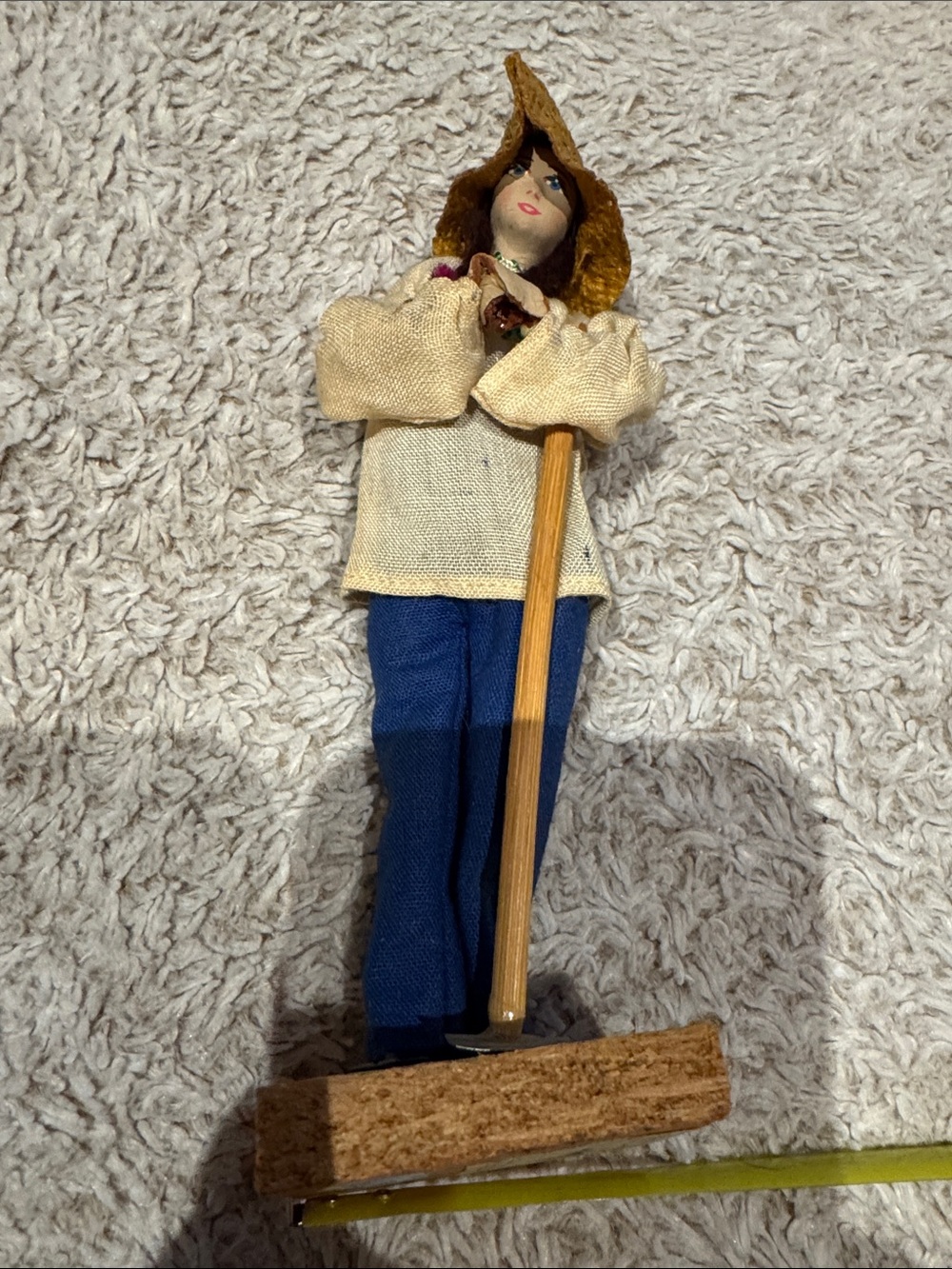 Sabora Vintage Labeled Handcrafted Figurine with Navy Ink Logo